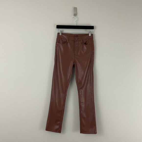 Mother The Mid Rise Dazzler Ankle Pants in Wax On Wax Off Friar Brown Size 26 - Picture 1 of 9